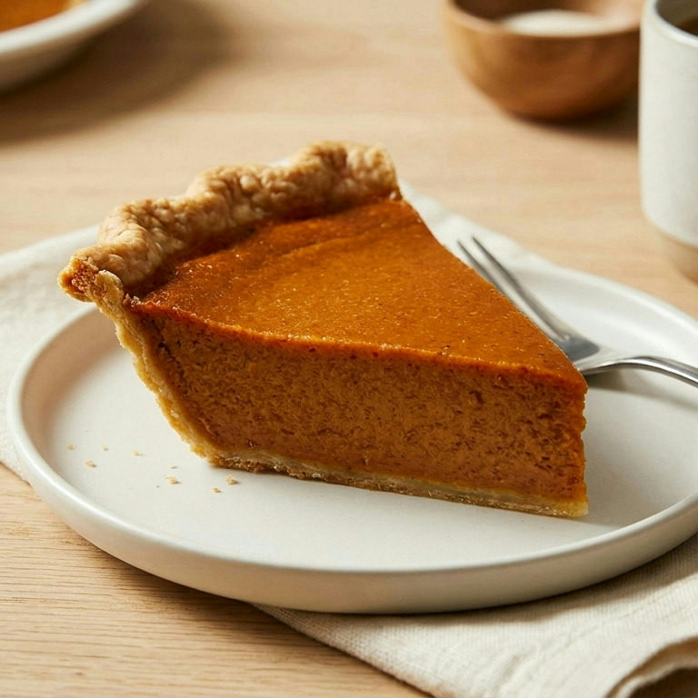 Close-up of The Ultimate Brown Butter & Bourbon Sweet Potato Pie served and ready to eat
