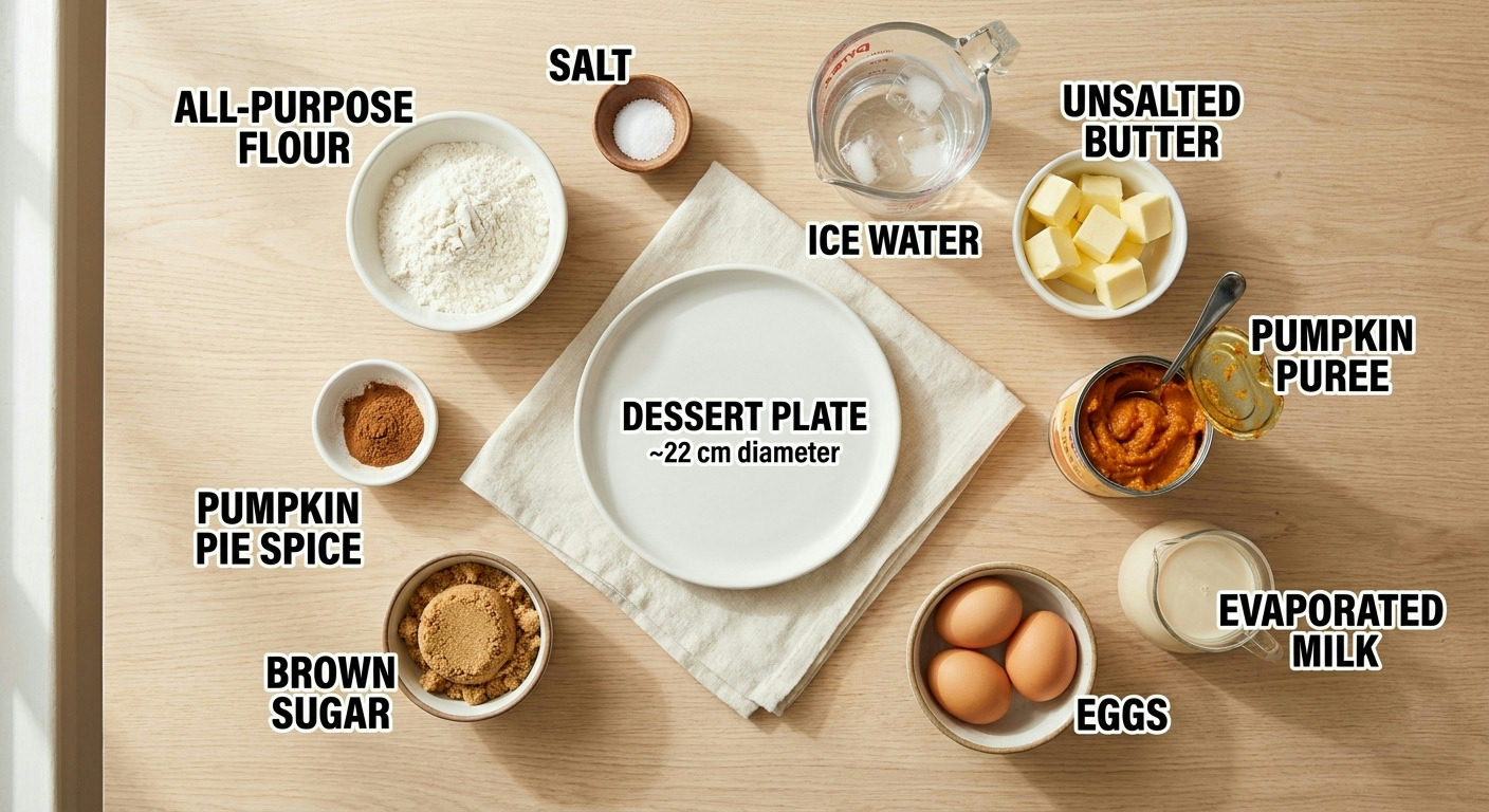 Fresh ingredients for The Ultimate Crack-Free Pumpkin Pie