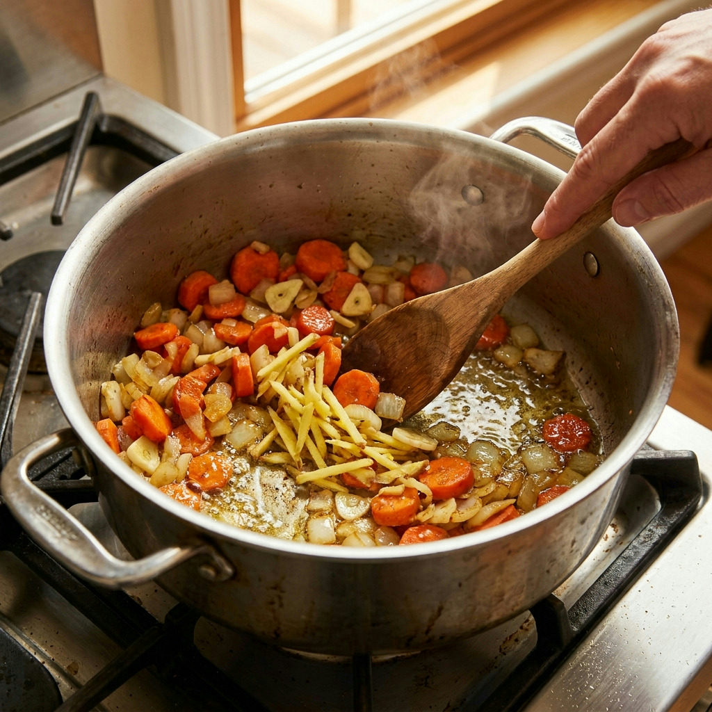 A bowl of homemade turkey noodle soup featuring tender turkey, carrots, and celery in a savory broth, perfect for leftovers.